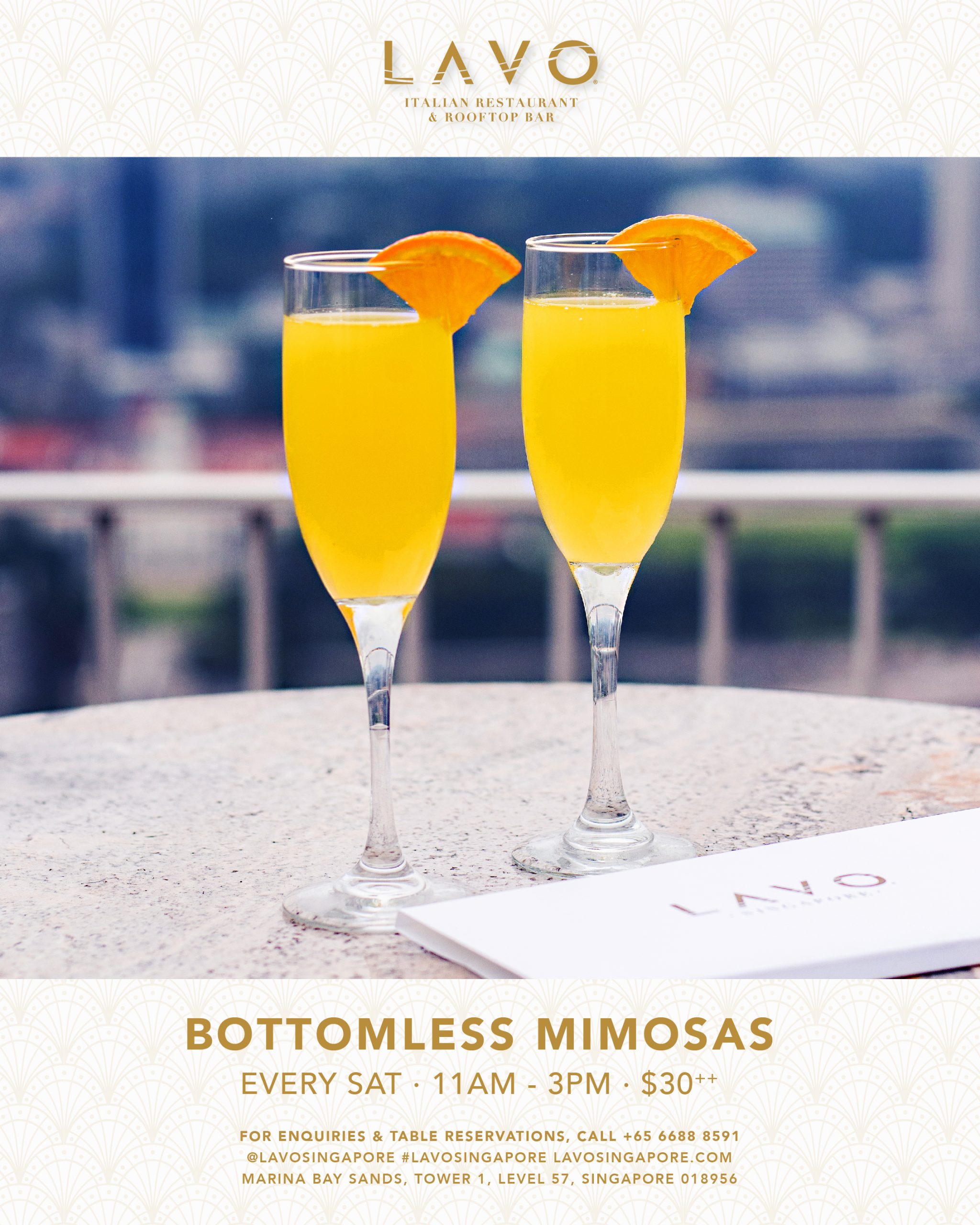 Bottomless Mimosas LAVO Singapore